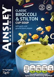 Ainsley Harriott Broccoli and Stilton Cup Soup 72g (Pack of 8)