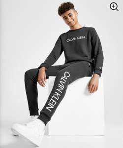 Calvin Klein Institutional Logo Crew Sweatshirt Junior £35 free click and collect at JD Sports