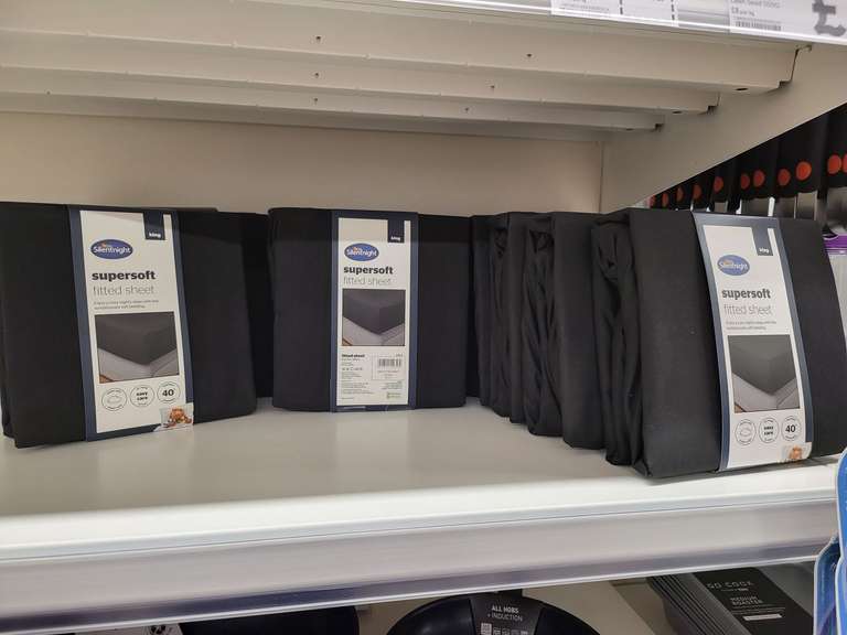 Silentnight Black Supersoft Fitted Sheets King Size - £3.50 instore only @ Tesco, Halifax
