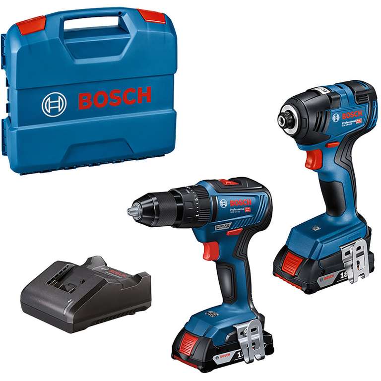 Bosch 18V Brushless Combi & Impact Driver Twin Pack + 3 x 2.0Ah Batteries £109.98 + Free collection @ Toolstation