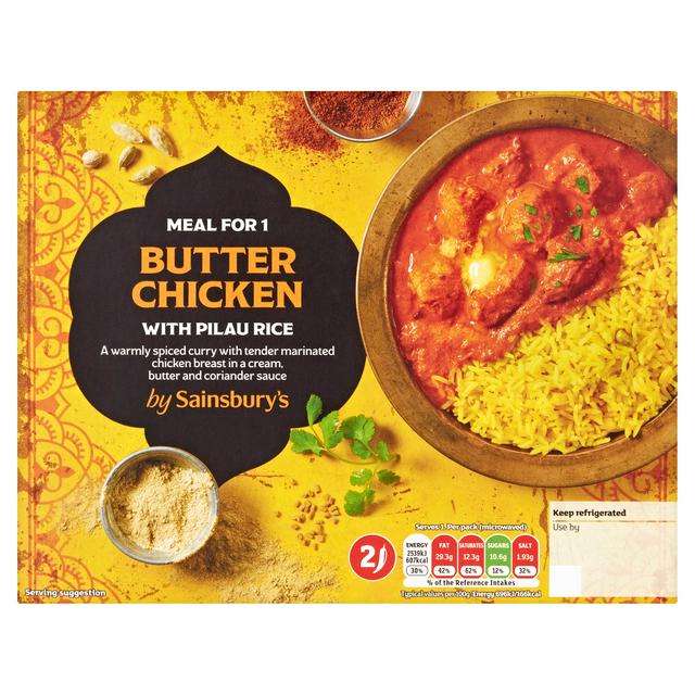 Sainsburys Curry Meal For 1 - Butter Chicken /Jalfrezi /Tikka Masala /Madras / Balti / Korma /Hot Tikka Masala + Vegan Option (Nectar Price)
