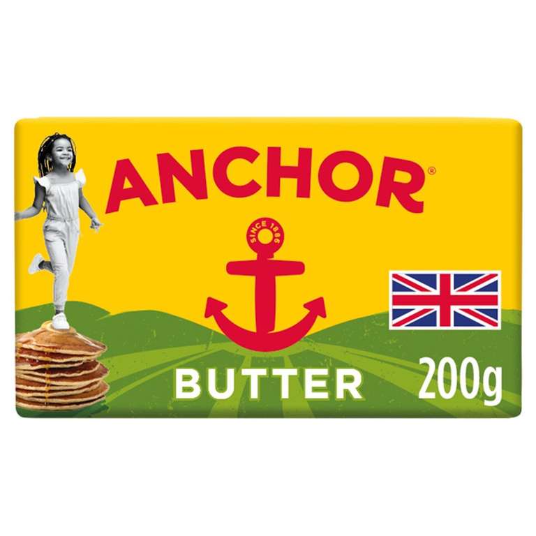 Anchor Salted Butter 200gm - £1.80 Clubcard price @ Tesco
