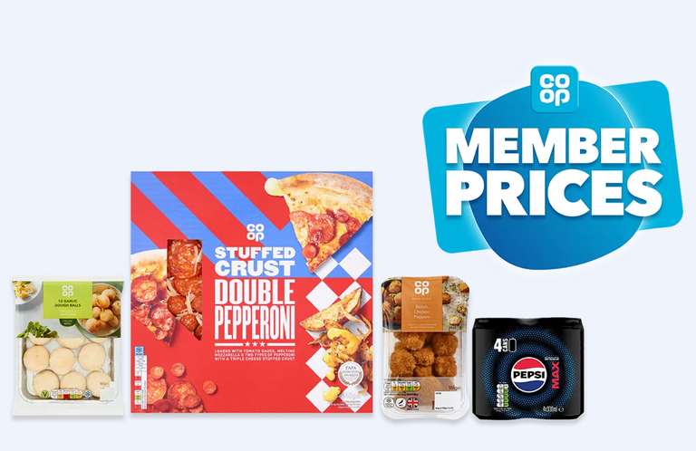 Pizza Meal Deal with 1 pizza, 2 sides and a drink (includes Peroni, Guiness or Pepsi Max £10 Members price instore / £12 non members online