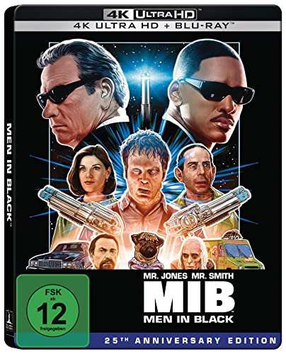 Men in Black – 25th Anniversary Edition (4K Ultra HD + Blu-ray) Limited Steelbook £18.10 @ Amazon Germany