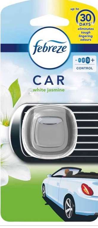Febreze Car Clip Air Freshener White Jasmine now £1 + Free Collection @ Wilko