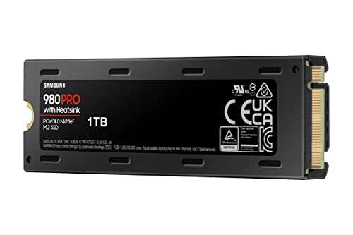 Samsung 980 PRO SSD with Heatsink 1TB PCIe Gen 4 NVMe M.2 £84.99 @ Amazon