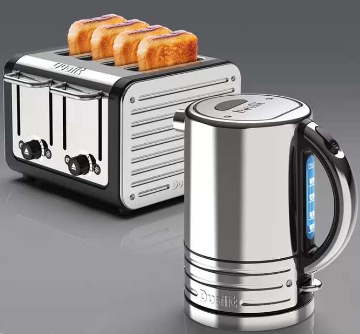 Dualit Architect 1.5L Kettle and 4 Slot Toaster Set in Black - £99.99 Members Only @ Costco