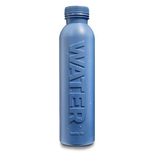 Bottle Up Stone Blue, 500ml Reusable Water Bottle, Bottle Made From Sugar Cane