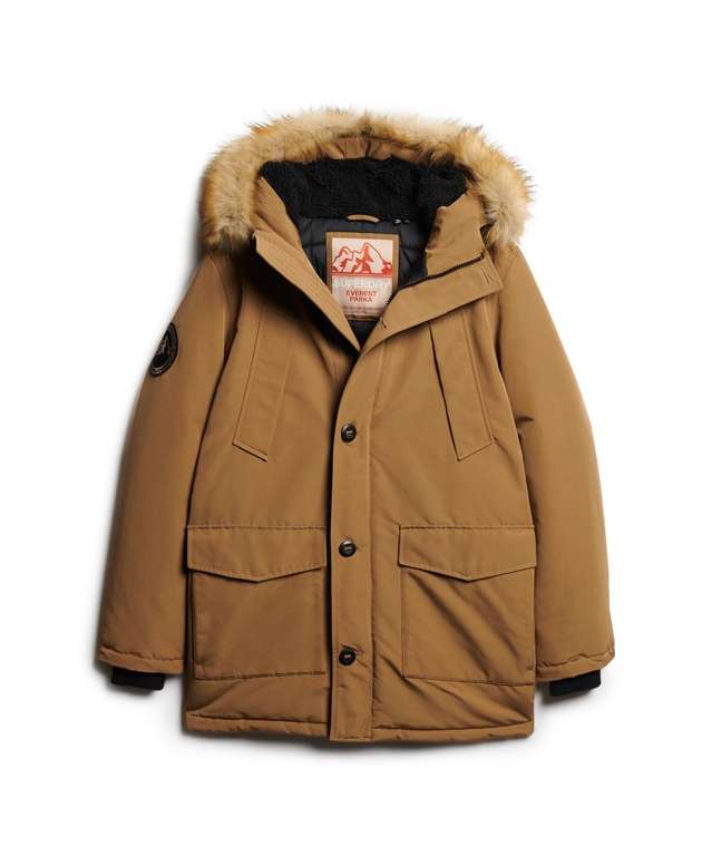 Superdry Everest Faux Fur Hooded Parka - Brown