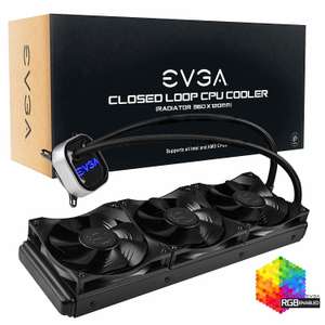 EVGA CLC 360mm All-In-One RGB LED CPU Liquid Cooler - £82.14 @ Amazon