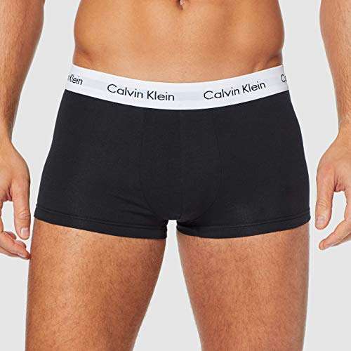 Calvin Klein Men Low-Rise Boxer Short Trunks Stretch Cotton Pack of 3