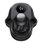 Logitech G Driving Force Wired gear lever for G923, G29 or G920, 6 gears, Push Down reverse gear, steel and leather, black