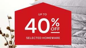 Up to 40% Off Selected Homeware + Free Click & Collect