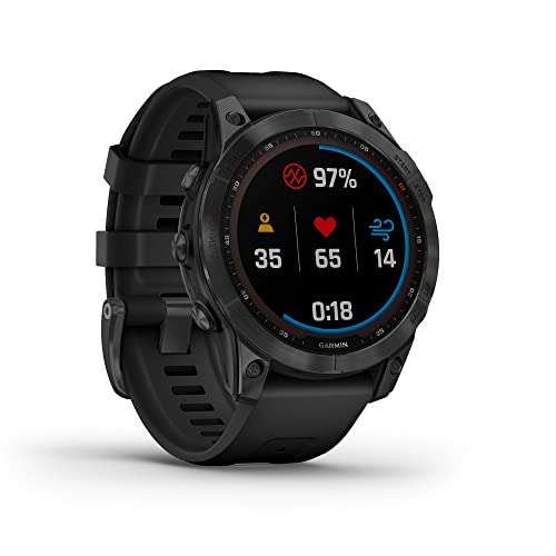 Garmin fenix 7 Solar Multisport GPS Watch, Black with Silicone Band - £552.98 @ Amazon