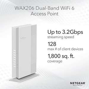 NETGEAR WAX206 Wireless WiFi 6 Dual-Band AX3200 2.5GbE WAN