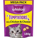 WHISKAS Temptations - Tasty, Crunchy Treats for Adult Cats 4 x 180g £7.09 @ Amazon (Prime Exclusive Deal)