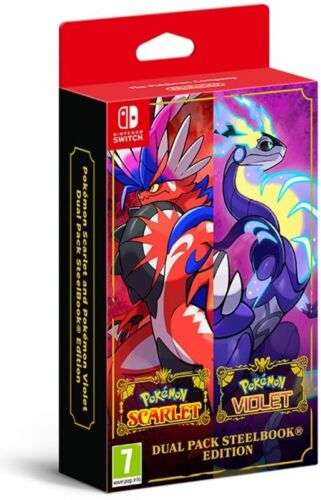 Pokémon Scarlet and Violet Dual Pack Steelbook Edition for Nintendo Switch £79.96 with code @ TheGameCollectionOutlet eBay
