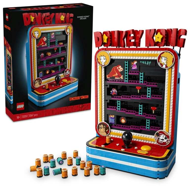 LEGO Donkey Kong Arcade Building Set for Adults 72051 - With Code + Free C&C
