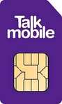 Talkmobile 30 Day SIM - 70GB 5G Data, Unlimited Min/Txt, EU roaming - £9.95 p/m / 120GB for £11.95 (Possible £11 Topcashback)