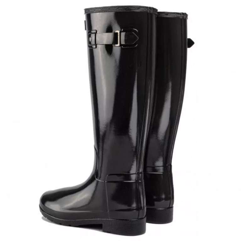 HUNTER Women's Original Refined Wide Fit Wellington Boots (Black) £39.99 + £3.99 Delivery From Sportpursuit