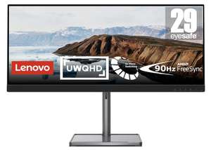Lenovo L29w-30 29 Inch UltraWide FHD Gaming Monitor (IPS, 90Hz, 4ms, HDMI, DP, FreeSync with Eyesafe - £174.99 @ Amazon
