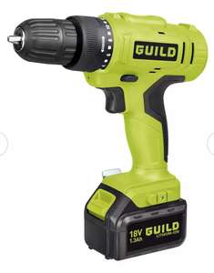 Guild 1.3AH Cordless Drill Driver - 18V - £30.15 with Free Collection @ Argos