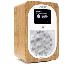 Pure Evoke H3 Portable FM/DAB+/DAB Radio with Bluetooth, Dual Alarms and Full Colour Display - Oak