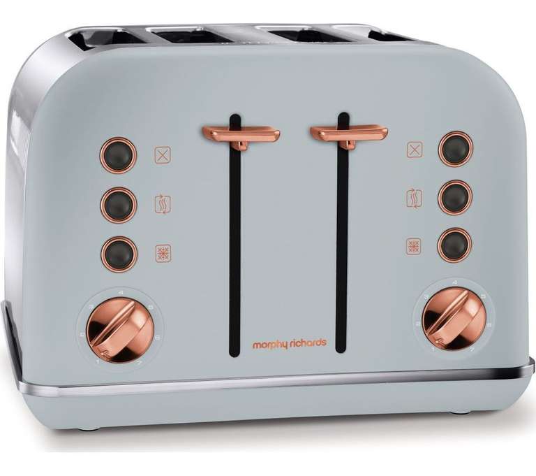 MORPHY RICHARDS Accents 242040 4-Slice Toaster - Grey & Rose Gold - Free store collection