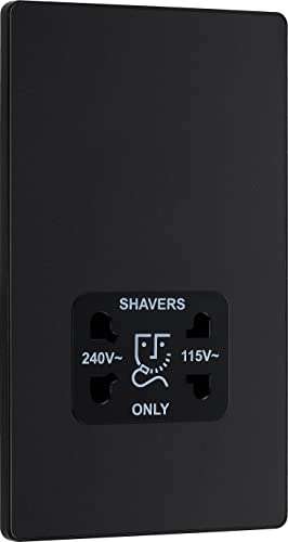 BG Electrical Evolve Dual Voltage Shaver Socket, 115/240V - £18.49 @ Amazon