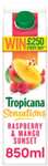 Tropicana Strawberry & Banana or Raspberry & Mango sunset 850ml