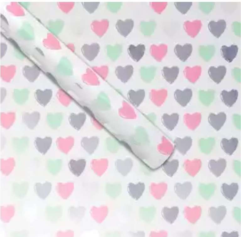 3M George Home Hearts Roll Wrapping Paper - 50p @ Asda