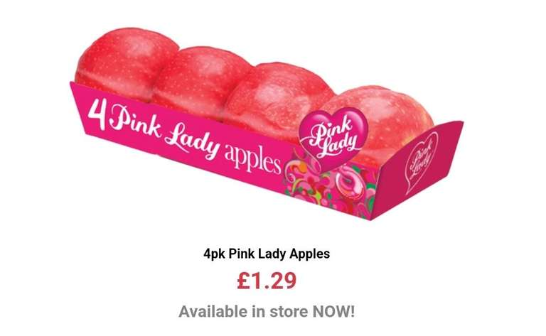 4pk Pink Lady Apples £1.29 @ Farmfoods