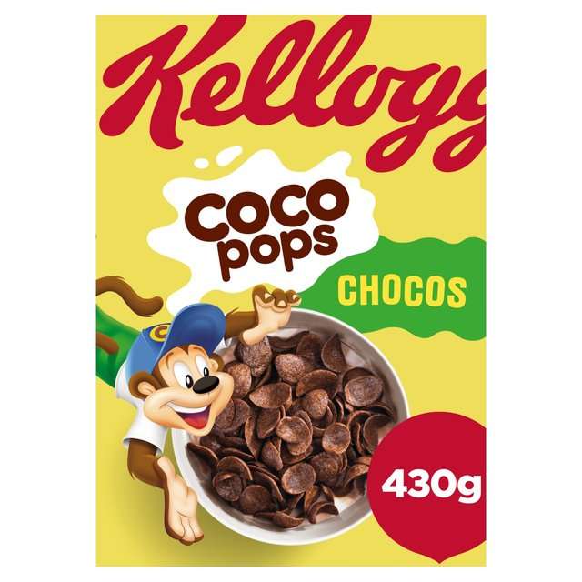 2 x Kellogg's Coco Pops Chocos Chocolate Breakfast Cereal 430g (£1.50 Off with Shopmium App)