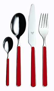 Mepra 24-Piece Cutlery Set made in Italy Fantasia Red Inox 18/10 - £101.70 at Amazon