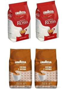 2 x 1 Kg Lavazza Qualita Rossa Coffee Beans / 2x 1 KG Lavazza Crema E Aroma Roasted Coffee Beans - W/Code | Sold by Beauty Magasin