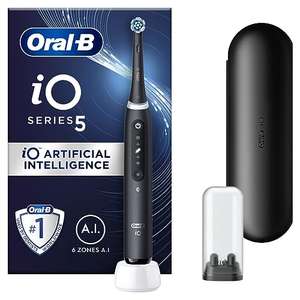 Oral-B iO5 Electric Toothbrushes For Adults, 1 Toothbrush Head & Travel Case, 5 Modes With Teeth Whitening
