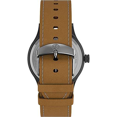 Timex TW4B247009J Expedition Scout Solar-Powered 40mm Mineral Glass Gunmetal Leather Strap 50M WR - Sold by Amazon US