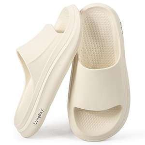 LongBay Cloud Slippers Sliders sizes 2-10 with voucher - Sold by LongBay Direct / FBA