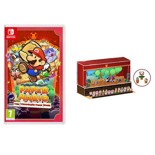 Nintendo Switch Game - Paper Mario: The Thousand-Year Door + 3 Keyrings + Buildable Battle Stage