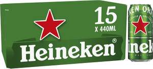 Heineken Premium Lager Beer, 15 x 440ml - £10 at checkout @ Amazon