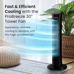 Pro Breeze Oscillating 30-inch Tower Fan with Ultra-Powerful 60W Motor, Remote Control Sold by One Retail Group