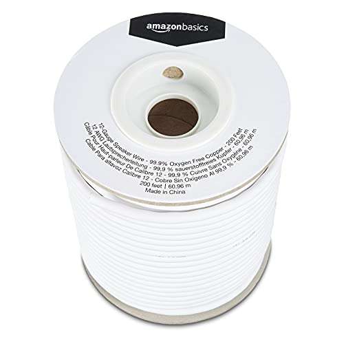 Amazon Basics 12-Gauge Speaker Wire 99.9% Oxygen Free Copper 61m OFC
