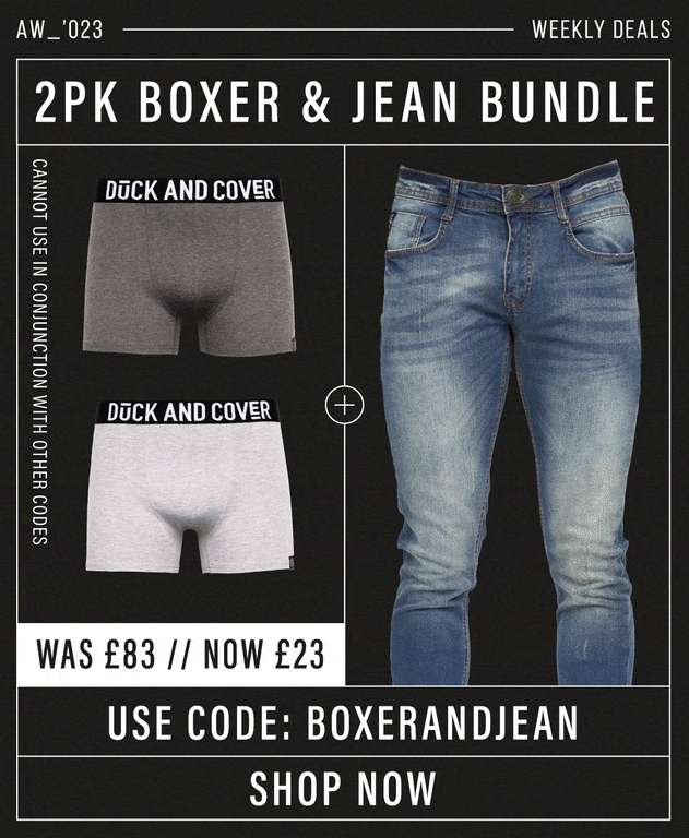 Pair of Jeans and a 2pk of boxers