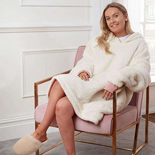 Sienna Hoodie Blanket Ultra Soft Sherpa Fleece Warm Comfy Cosy - Different Colours - £12.99 @ OnlineHomeShop | Amazon