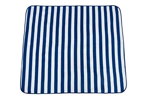 Sleepdown Nautical Stripe Fleece Picnic Blanket Outdoor Soft Portable Foldable Picnic Mat - £10.30 @ Amazon