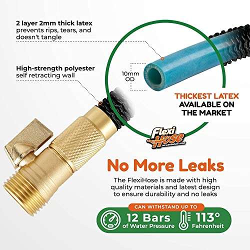 Flexi Hose Upgraded Expandable Garden Hose Pipe + 8 Function Spray Gun Nozzle £13.99 - Sold by I-Innovate / Fulfilled By Amazon