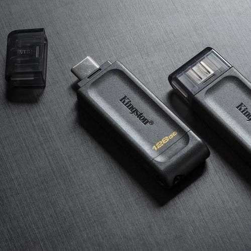 Kingston 128GB DataTraveler 70 USB-C Flash Drive - Black £8.95 @ My Memory
