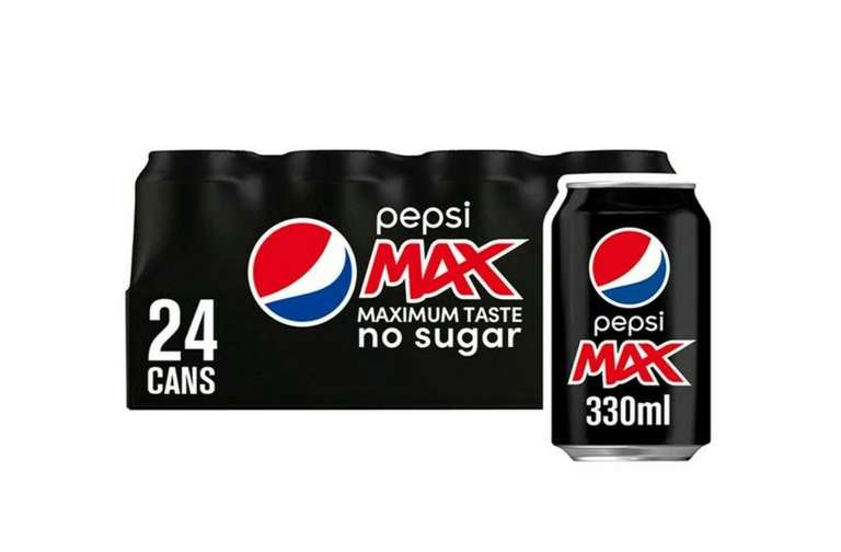Pepsi Max No Sugar Cans 24x330ml £8 @ Sainsbury's