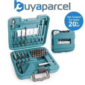 Makita D-47204 30 Piece Drill and Screwdriver Bit Set Masonry Wood Metal Drills With Code Sold By Buyaparcelstore (UK Mainland)
