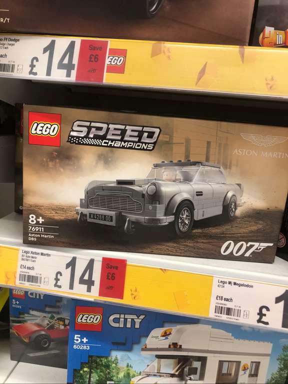 LEGO 76912 Fast & Furious 1970 Dodge Charger and LEGO 76911 007 Aston Martin DB5 James Bond - £14 Each Instore @ Asda (Grantham)